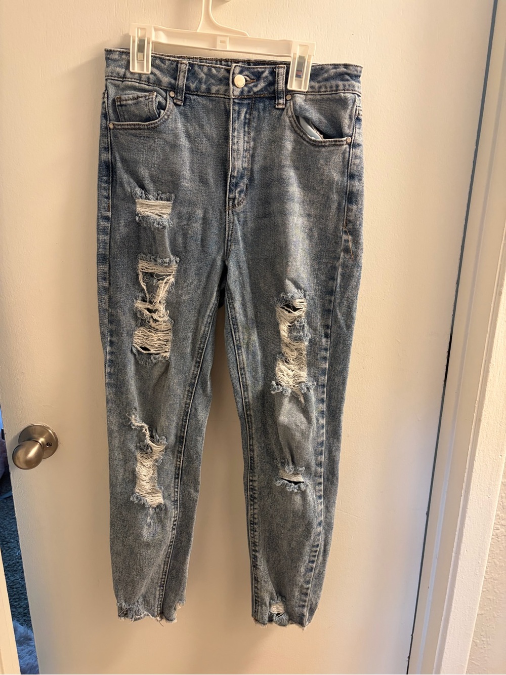 Tinseltown Distressed Light Blue Girls' Jeans